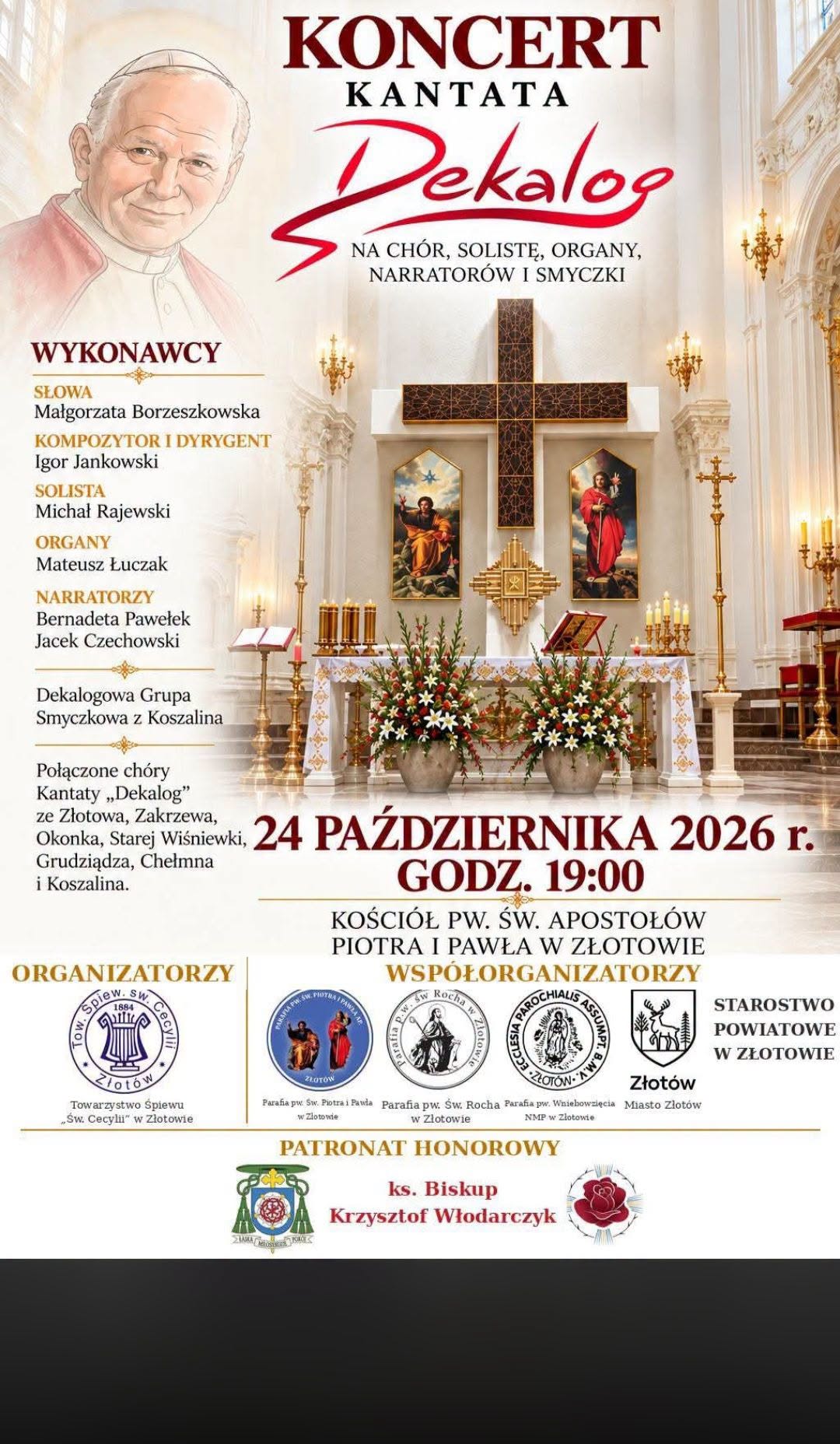 ZAPROSZENIE NA KONCERT "KANTATA DEKALOG"